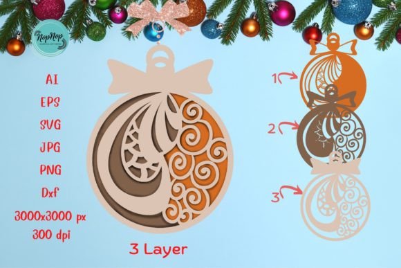 3D Christmas Ornament 003