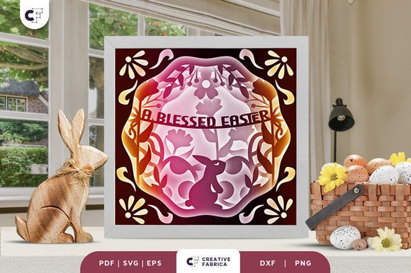 A Blessed Easter 3D Paper Cut