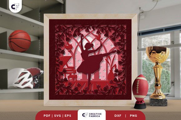 Ballerina with Floral Frame 3D Paper Cut: A Creative and Versatile Artistic Tool