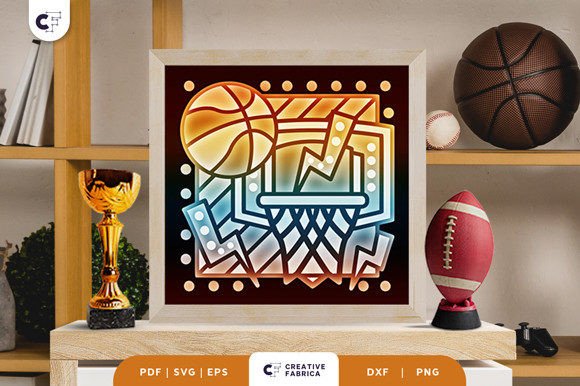 Basketball 3D Shadow Box Paper Cut: A Creative and Functional Art Project