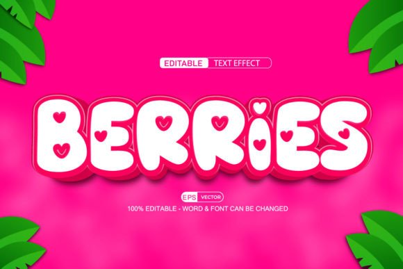 Berries 3D Editable Text Effect Vector: A Versatile Design Tool for Creators