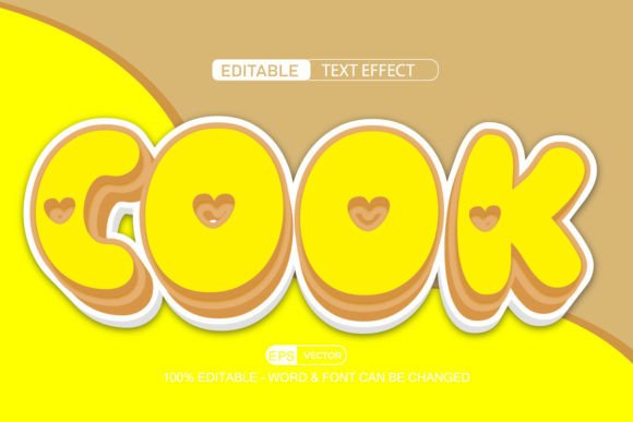Cook 3D Editable Text Effect Vector: A Versatile Design Tool for Creatives