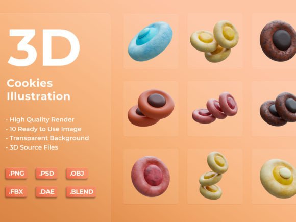 Cookies 3D Illustration: A Creative Tool for Modern Designers