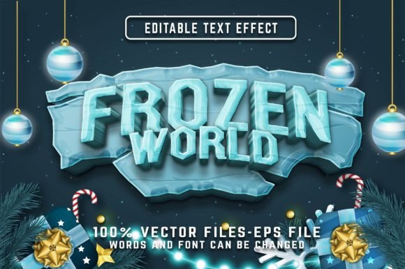 Frozen World 3d Editable Text Effect Pre