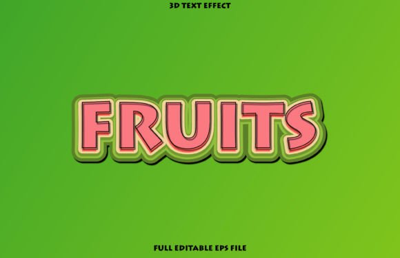 Fruits 3D Editable Vector Text Effect: A Modern Tool for Creative Professionals