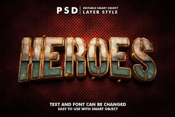 Heroes 3D Realistic Text Effect: A Powerful Tool for Creative Designers