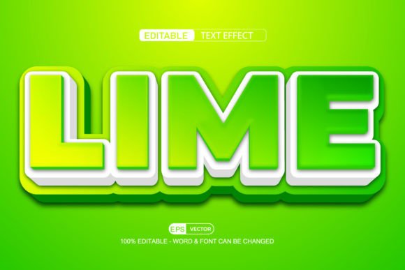 Lime 3D Editable Text Effect Vector: A Versatile Design Tool for Creative Professionals