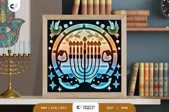 Menorah 3D Layered Paper Cut: A Creative Expression of Tradition and Craft