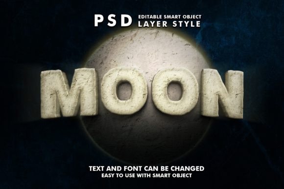 Moon 3d Realistic Psd Text Effect: A Powerful Tool for Creative Designers
