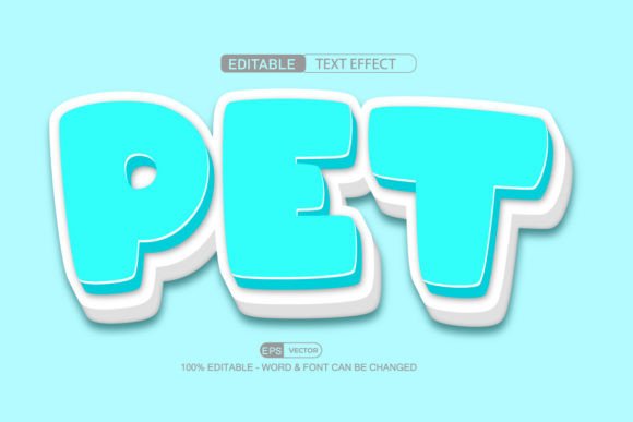 Pet 3d Editable Text Effect Vector: A Versatile Design Tool for Customization and Creativity