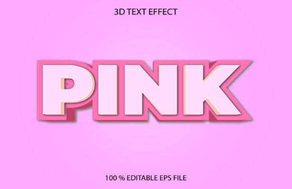 Pink 3D Editable Vector Text Effect: A Modern Tool for Creative Professionals