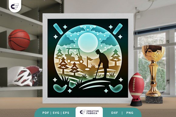 Playing Golf on the Hill 3D Paper Cut: A Creative Way to Bring Sport to Life
