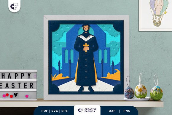Priest 3D Shadow Box Papercut: A Creative Tool for Crafting and Design