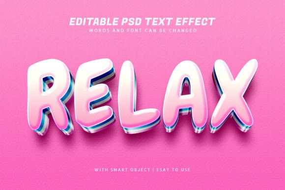 Relax 3d Pink Text Effect Editable: A Versatile Design Tool for Creative Professionals