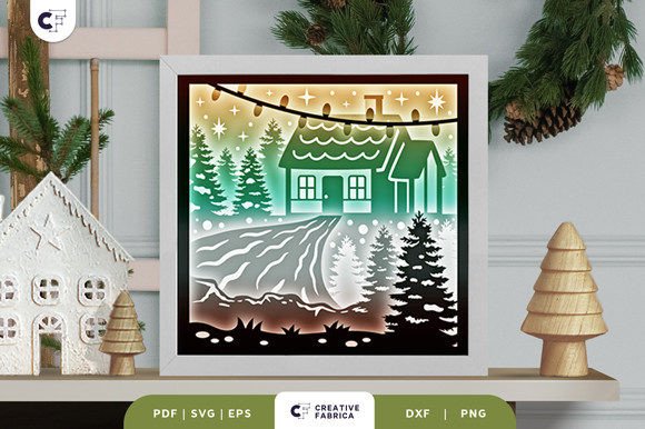 Retro Christmas Village 3D Shadow Box: A Creative Holiday Project