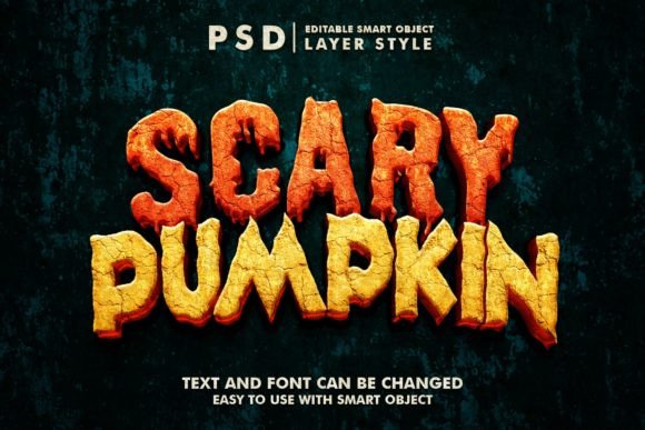 Scary Pumpkin 3D Realistic Text Effect: A Creative Tool for Modern Designers