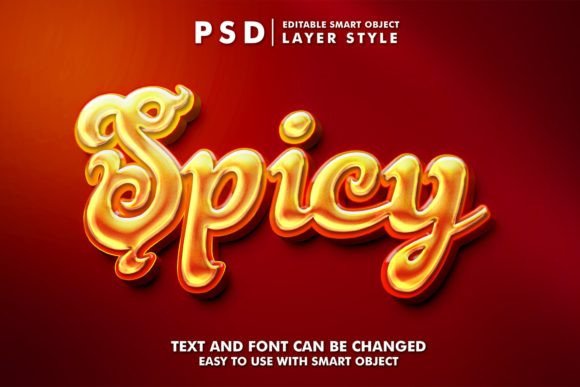 Spicy 3D Text Effect Premium PSD: Elevate Your Design Projects with Ease