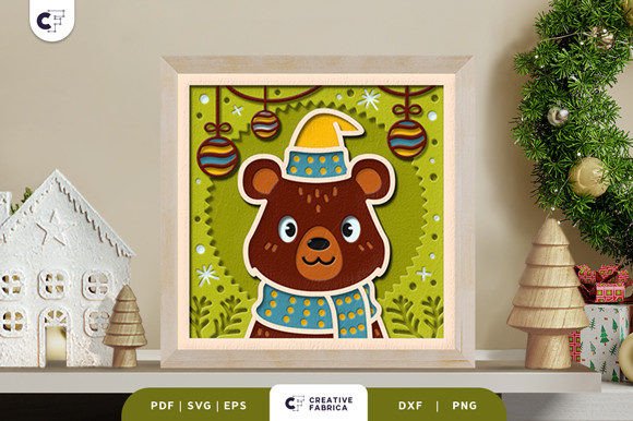 Winter Bear 3D Shadow Box Papercut: A Unique Craft for Enthusiasts