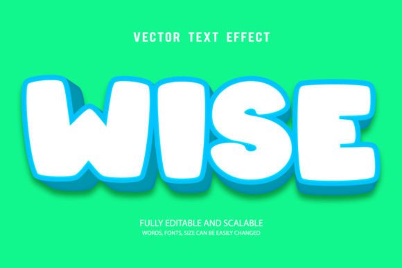 Wise 3D Editable Text Effect Vector